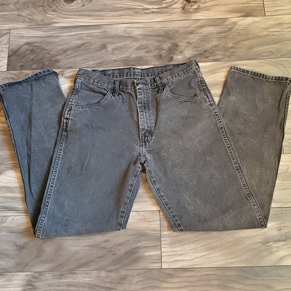 Mens black Rustler jeans